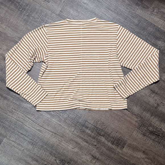AYR Beige and White Striped Long Sleeve Top - Picture 8 of 11